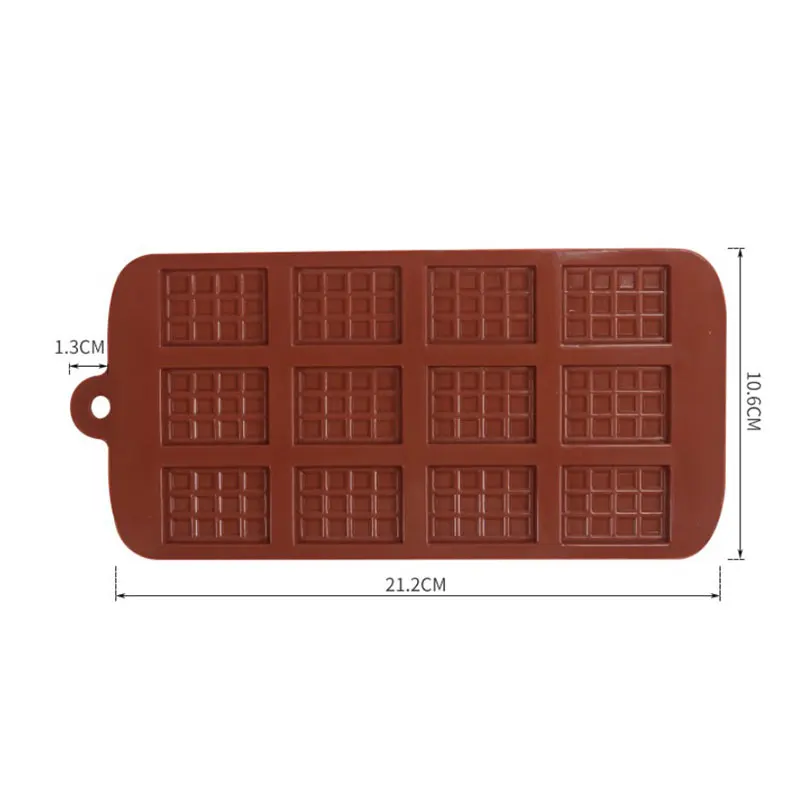 Rectangular Lattice Silicone Moulds Mini Chocolate Bar Candy Waffle Flip Moulds Home Kitchen Cake Baking Decoration Tools