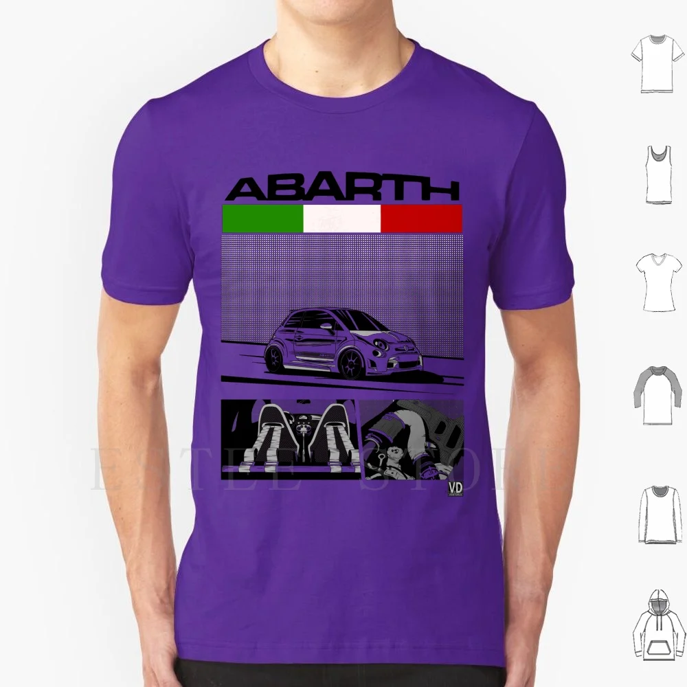 Italian Racing T Shirt Cotton Men DIY Print 500 695 Abarth Italy Italia Italian Car Supercar Flag Orgoglio Racing Biposto