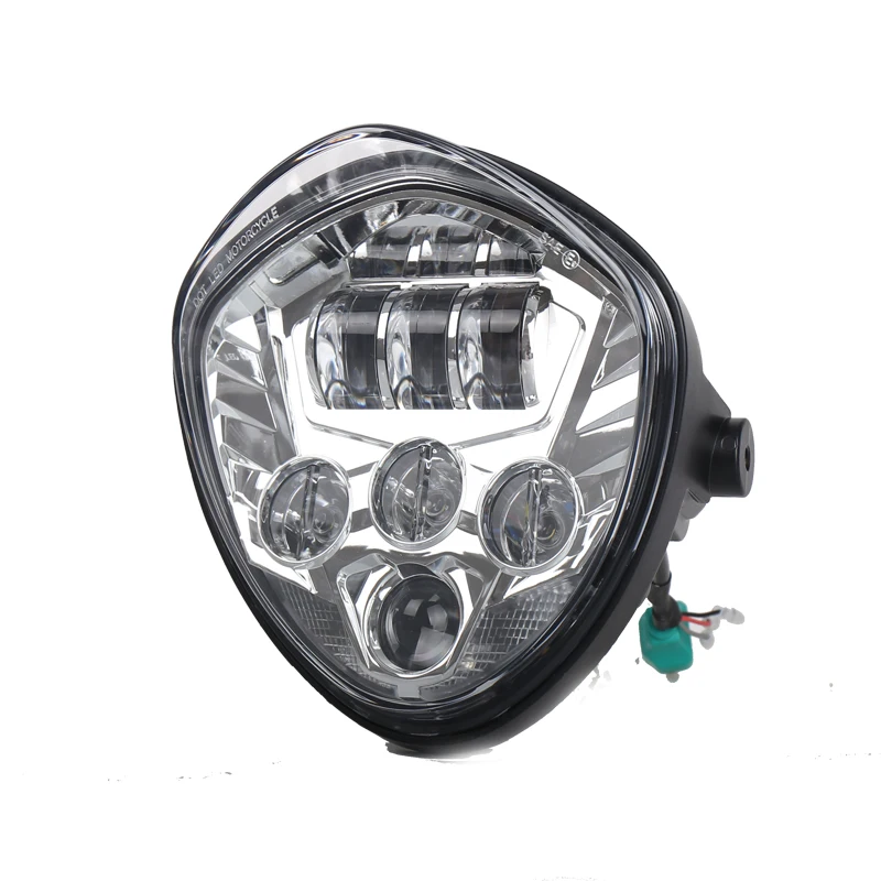 Universal Motorcycle LED Headlight Assembly  DRL Hi/Low Beam  with Bracket Clamp for Harley-Honda-Yamaha-Kawasaki-Suzuki