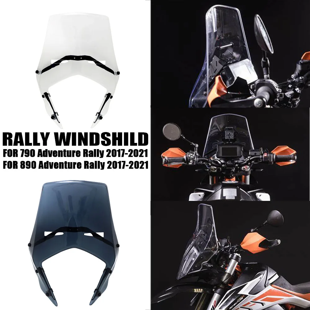 

Motorcycle New Rally Windshield Wind Deflector WindScreen Visor Viser Compatible FOR 390 790 890 ADV Adventure Rally 2017-2021