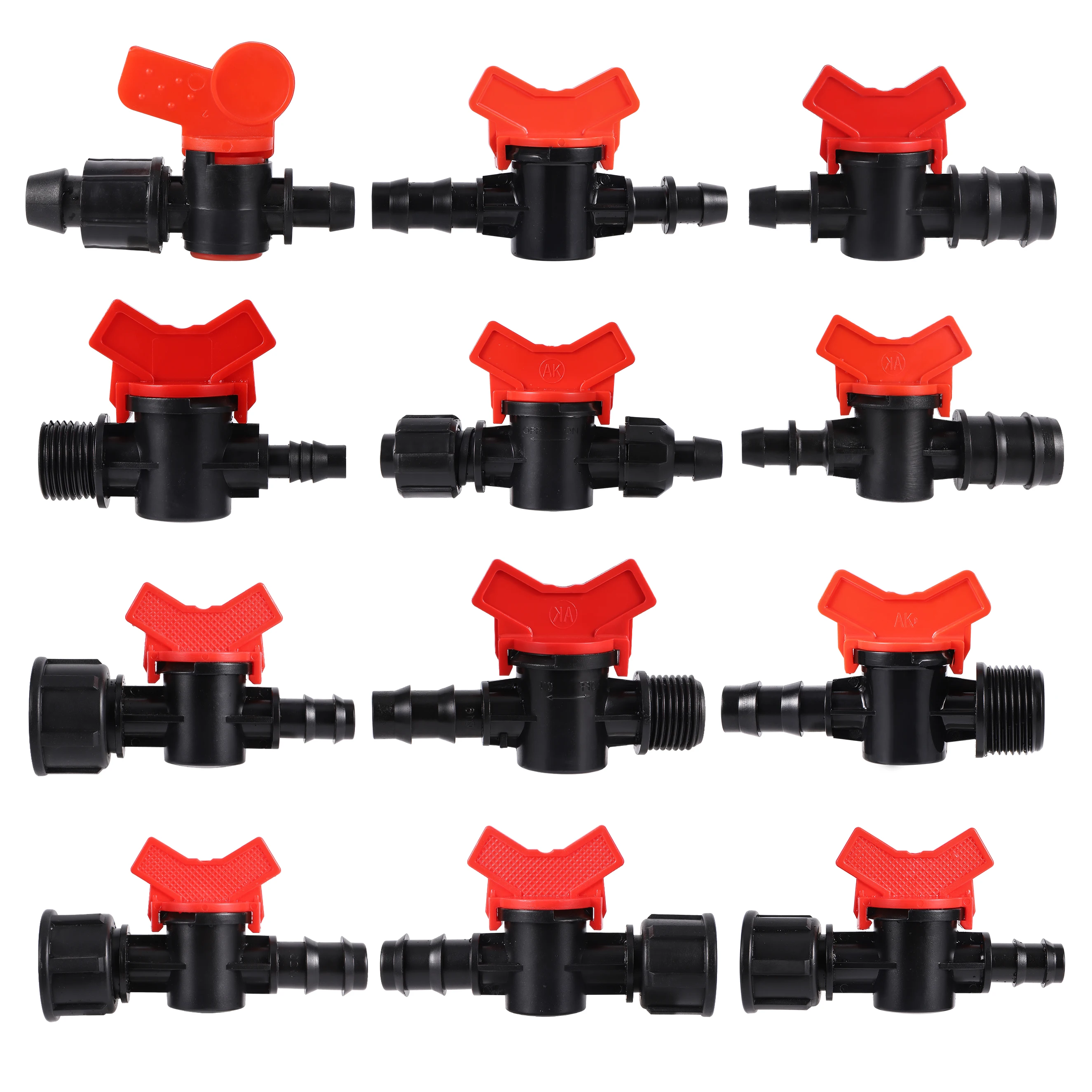 

1/2 Inch Female Drip Irrigation On-off Valve Dn16/20/25 Universal Drip Irrigation Pipe Fitting Valve Garden Mini Valve（1pc）