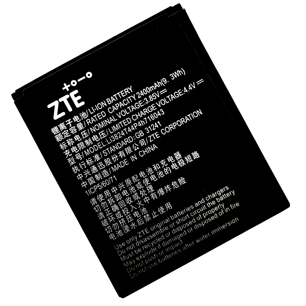 2021 Years 100% Original High Quality 2400mAh Li3824T44P4h716043 Battery For ZTE Blade A520 A521 BA520 Mobile Phone Battery