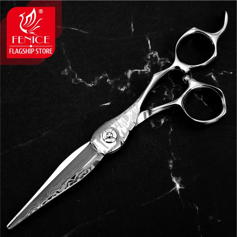 Fenice Barber Salon Hairdressing Professional Scissors 6 Inch Cutting Shears Damascus Japan VG10