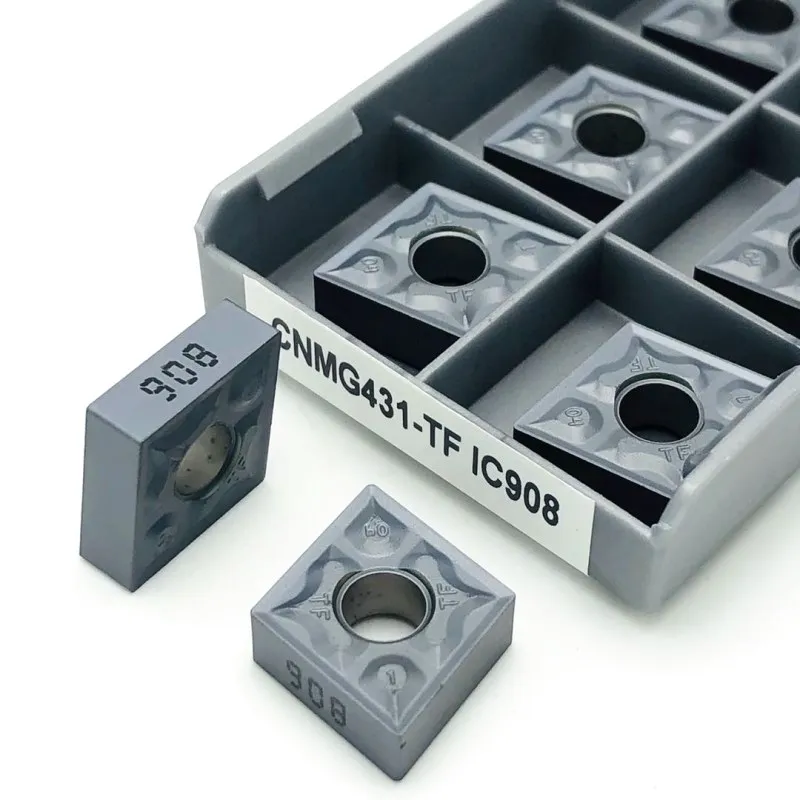 10PCS strumento di Svolta CNMG120404 CNMG120408 TF IC907/IC908 inserto in metallo duro strumento tornio CNC parti di macchine utensili in metallo tornitura strumenti