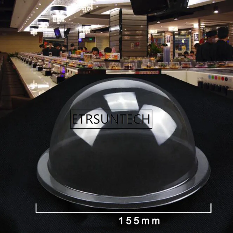 100pcs Plastic Lid For Sushi Dish Buffet Conveyor Belt Sushi Reusable Transparent Cake Dish Cover Restaurant Accessories