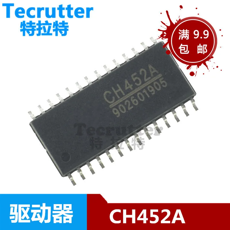 10pcs/lot Ch452a Ch452a Ch452 Sop28 Digital Driver Tube Keyboard Control Chip