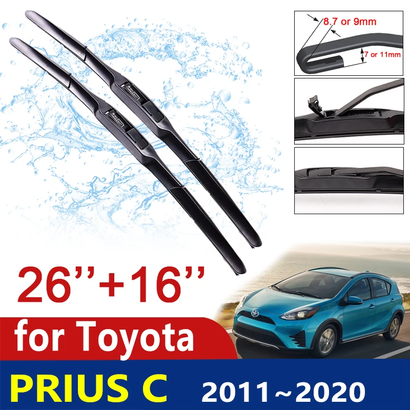 Car Wiper Blade for Toyota Prius C 2011~2020 NHP10 Windscreen Windshield Brushes Wipers Car Goods 2012 2013 2014 2015 2016 2017