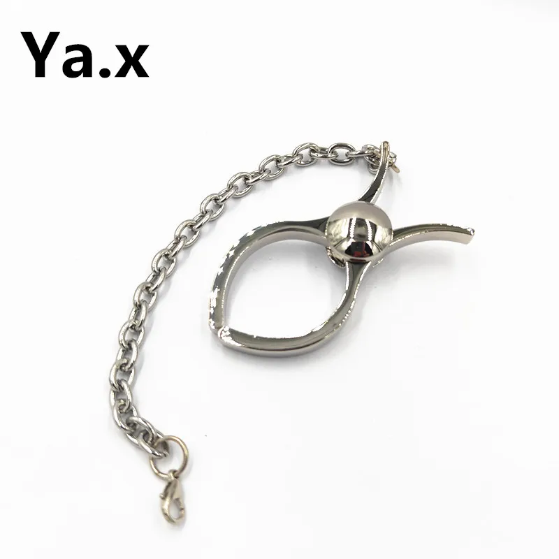 Zinc Alloy Material Metal Gloves Clip with chain Golden and Silver