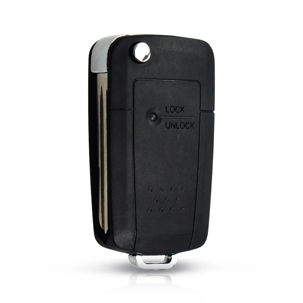 Keyyou carcaça de chave remota dobrável, 1 botão para hyundai h1 getz accent kia rio picanto carens modificada flip dobrável com lâmina sem cortes