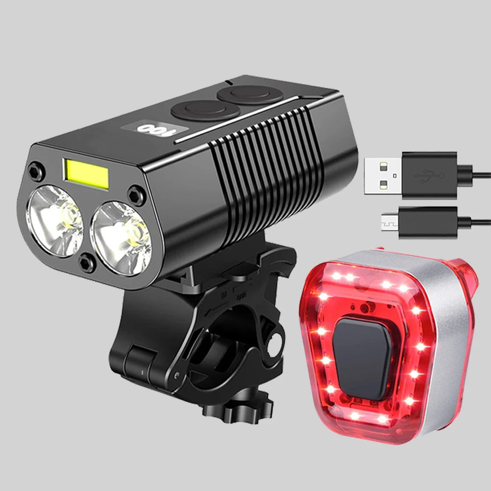 

1800 Lumen LED Bicycle Light 5200mAh USB Rechargeable Power Display Bike Headlight Bicycle Front Light MTB Mountain Flashlight