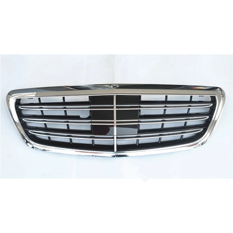 For Mercedes-Benz S-Class W222 Car Styling Middle grille ABS Grill Vertical Bar For AMG S65 S300 S400 S500L Not For Distronic