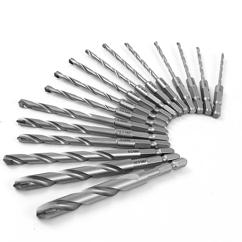 Lục Giác Vỏ Xi Măng Khoan Carbide Ngói Xi Măng Tường Gốm Lục Giác Vỏ Đặc Biệt Máy Khoan Bê Tông Tường Gạch Bit3-12mm