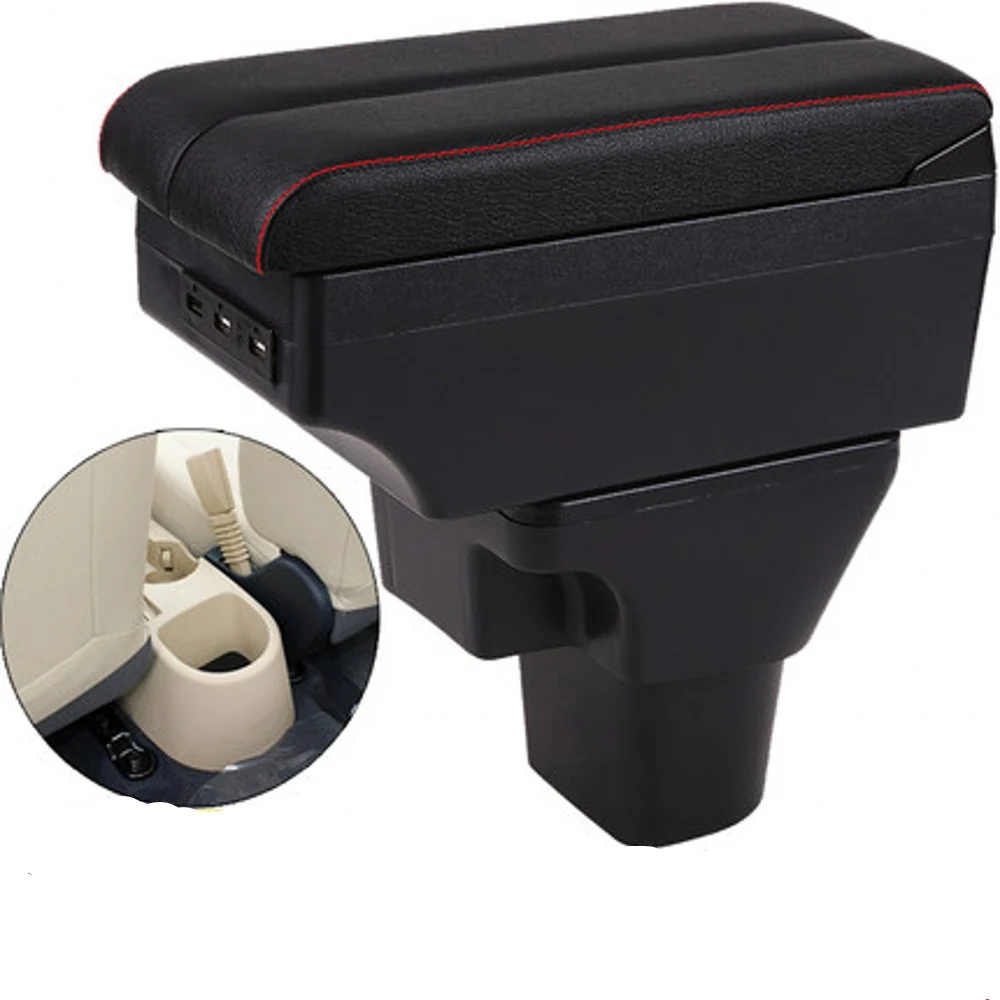 

For Hyundai Accent armrest box central Store content Storage armrest box with USB
