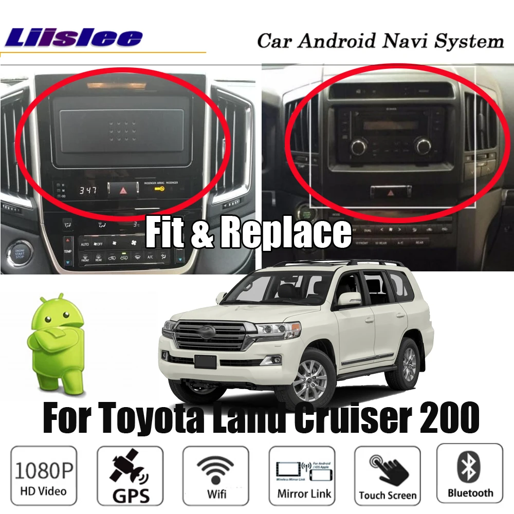 

For Toyota Land Cruiser 200 2016 2017 2018 Radio HD Screen GPS Navigation Android Multimedia System DVR Driving Video Recorder