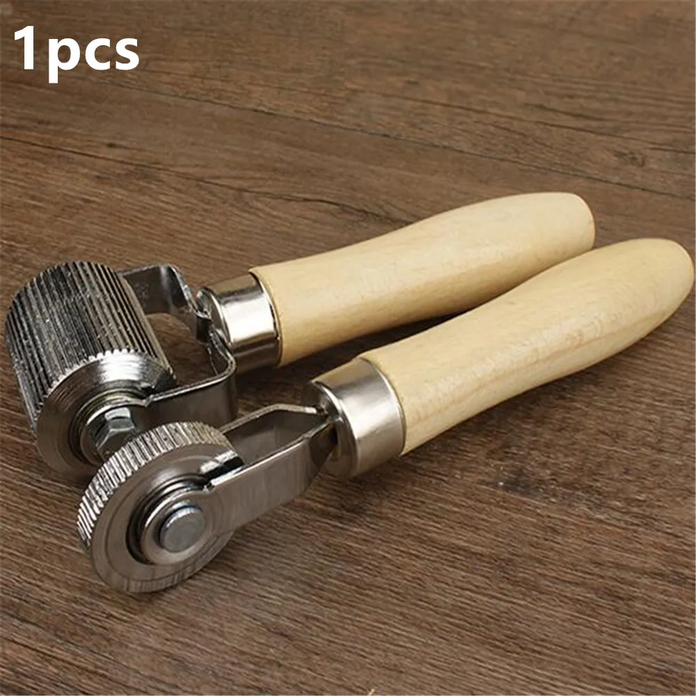 7mm Automobile Tire Repair Compaction Pressure Roller Roller Wooden Handle Tire Repair Repair Tool, 1pcs