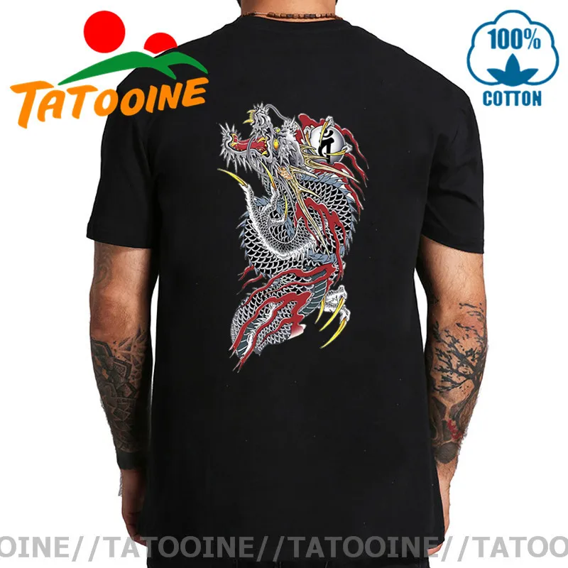 Tatooine Yakuza Kiryu T shirt Men's Custom Design Back Print Tee shirt Cool Japanese Rising Like A Dragon Kazuma Majima T-shirts