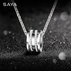 Necklace for Men Women Tungsten Light Luxury Trendy Hip-Hop Pendant Girls Original Design Jewelry, Engraving