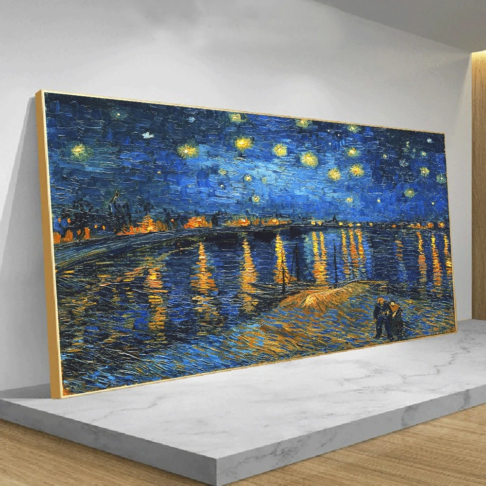 Van Gogh Famous Painting Starry Night Canvas Paintings Pictures and Print Wall Art for Living Room Cuadros No Frame