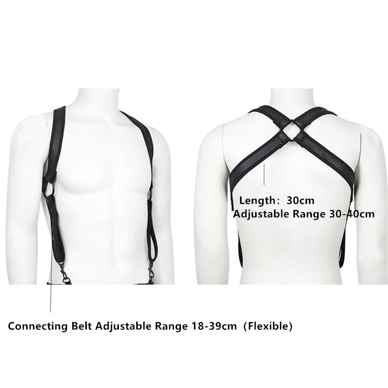 Erotische Gay Kleding Borst Harnas Riemen Fetish Mannen Spons Body Cage Harness Strap Exotische Tops Rave Kostuum Voor Bdsm Bondage gay