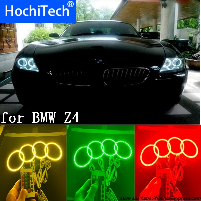 

HochiTech 4pcs/set multi-color RGB SMD 5050 Flash LED angel eyes light for BMW Z4 E85 2002 2003 2004 2005 2006 2007 2008