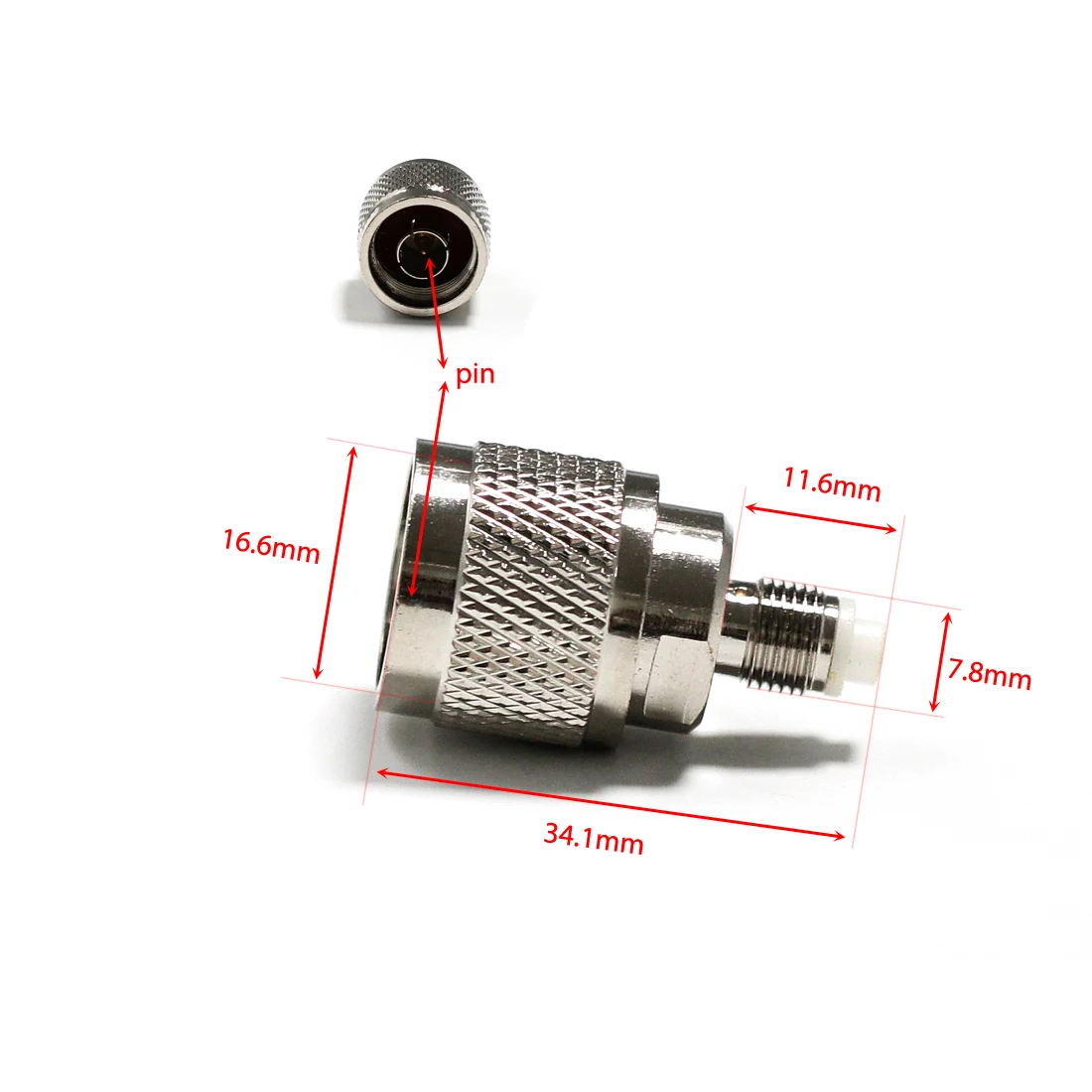 1pc  N Type Male Plug  switch  FME  Female Jack  RF Coax Adapter Convertor Connector  Straight  Nickelplated  NEW Wholesale