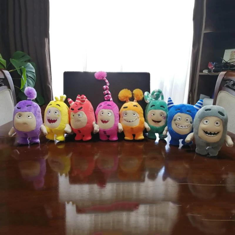 

7pcs/8pcs Lot Oddbods Anime Plush Toy Fuse Pogo Bubbles Slick Zeke Jeff Plushies Figures Stuffed Doll Cute Peluche for Children