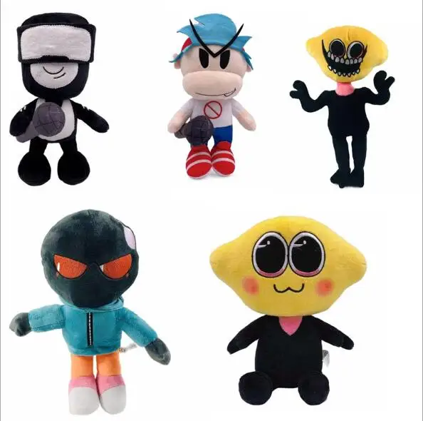 

New Friday Night Funkin Boyfriend Plush Toys Soft Stuffed Spooky Month Skid and Pump Soft Stuffed Animal Dolls