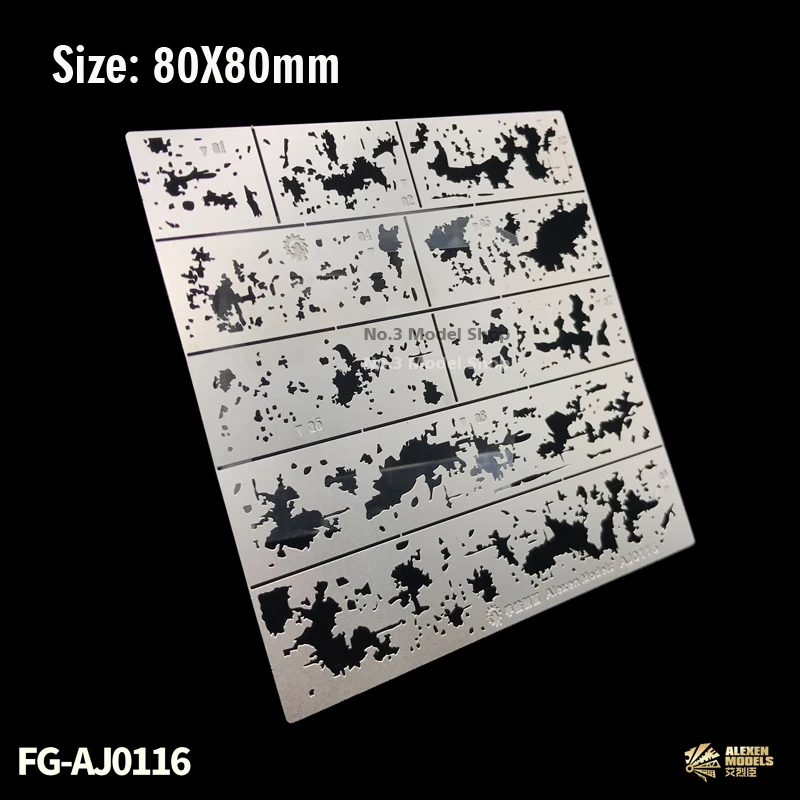 1/32 1/35 1/100 Military Model Vehicle Body Heavy Peeling Paint Bamage Chipping Effects Rapidly Aging Assistant Stencils