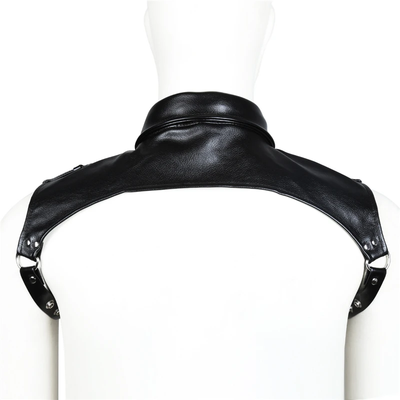 Male Leather Crop Tops Chest Harness Men BDSM Gay Bondage Clothes Vintage Gothic Harness Shirt Fetish Men Sexy Party Costumes