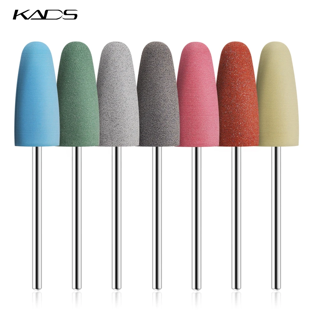 Kads-lixa de unhas elétrica, brocas de borracha, polidor flexível, manicure máquina, pedicure acessórios, fresas