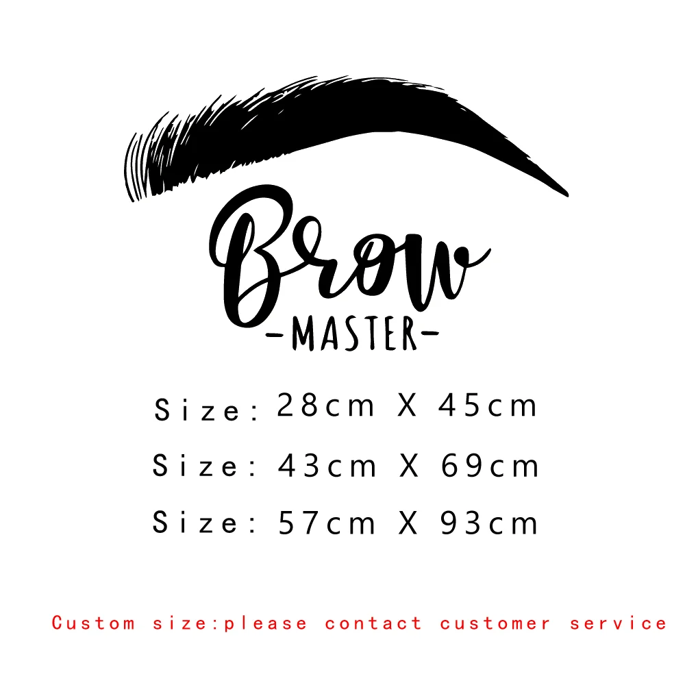 Beautiful Brow Wall Sticker Eyelashes Decor Vinyl Decal For Beauty Salon Room Stickers Eyebrows Wall Decals For Brow Bar Poster