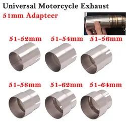 51mm to 52MM 54MM 56MM 58MM 62MM Motorcycle Yoshimura Exhaust Escape Convertor Adapter Link Pipe Tube Reducer 60mm Muffler Race