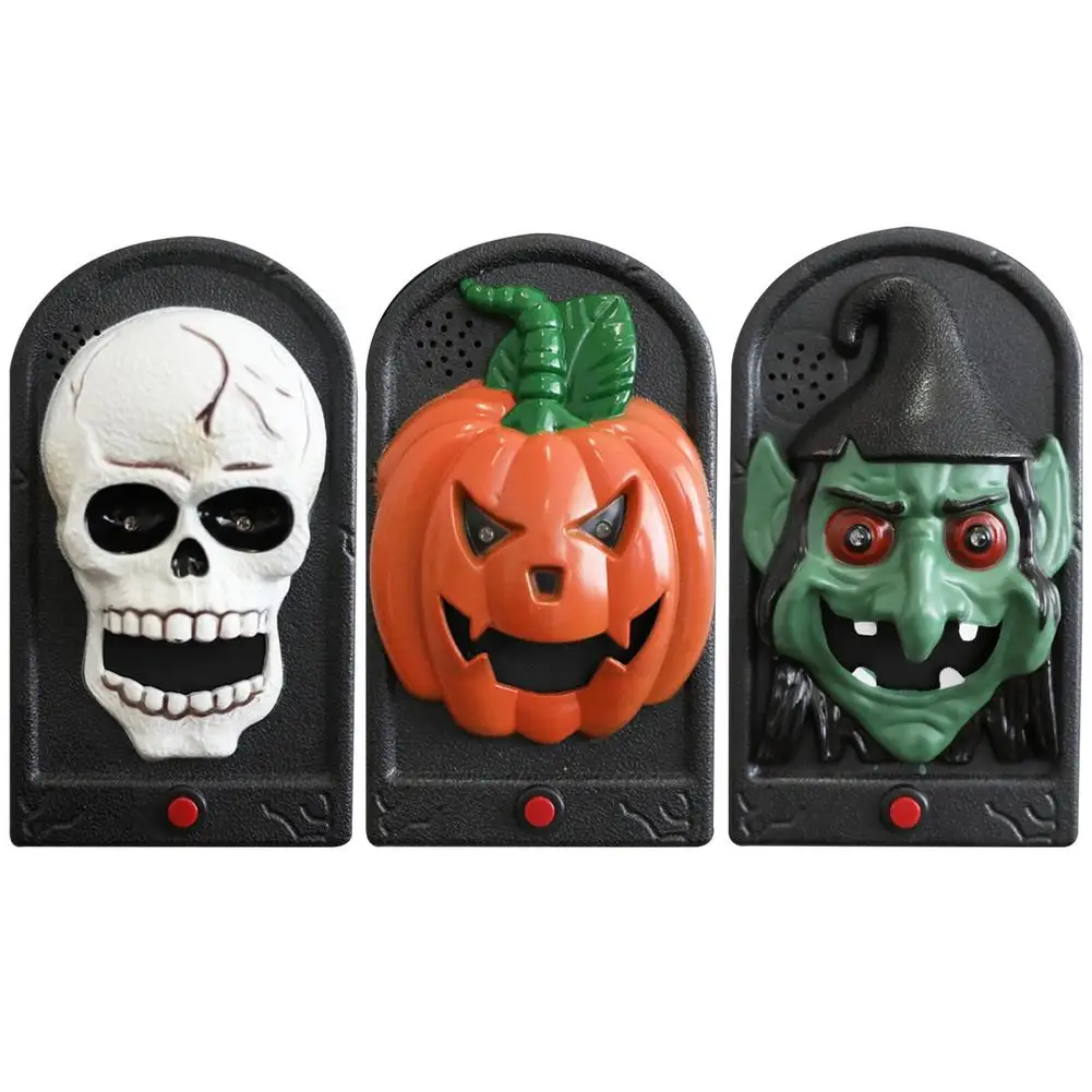Halloween Ma Ám Chuông Cửa Hoạt Hình Quả Cầu Đá Mắt Trang Trí Halloween Với Ma Quái Âm Thanh Halloween Chuông Cửa Trang Trí Tiệc