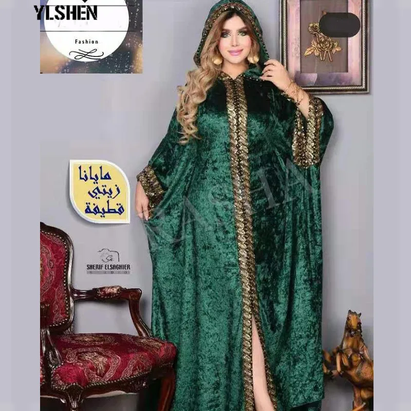 

Velvet Long Maxi Dress African Dresses for Women 2021 New African Clothes Dashiki Hijab Abaya Dubai Boubou Robe Africaine Femme