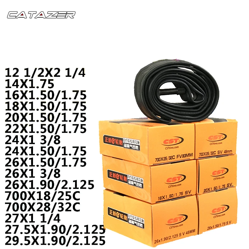 Bike Inner Tube for BMX Mountain Road Bike Tyre Butyl Rubber Bicycle Tube Tire 12/16/20/22/26/27.5 X1.5/1.75/1.9/2.125/1 3/8