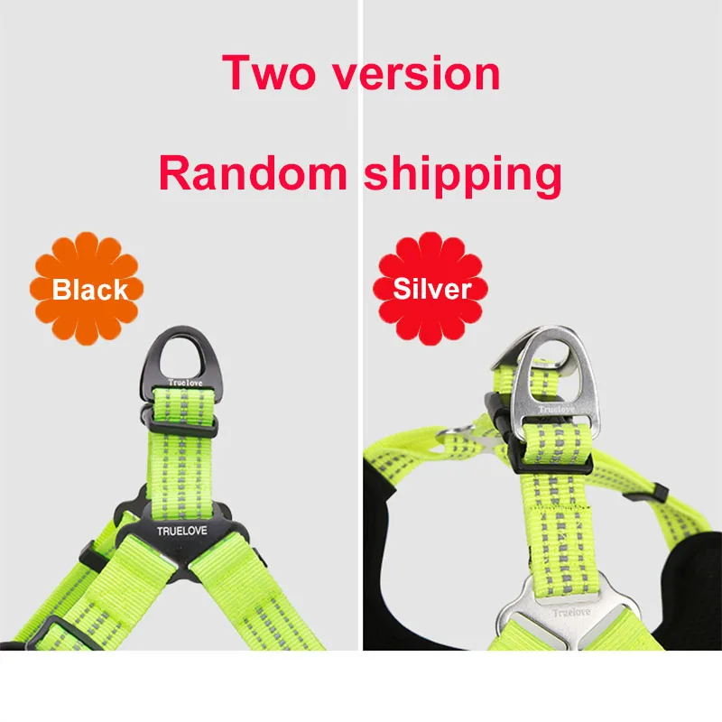 Truelove Adjustable Easy on Dog Pet Harness Outdoor Adventure Reflective Dog Halter Protective Nylon Walking Dog Harness Vest