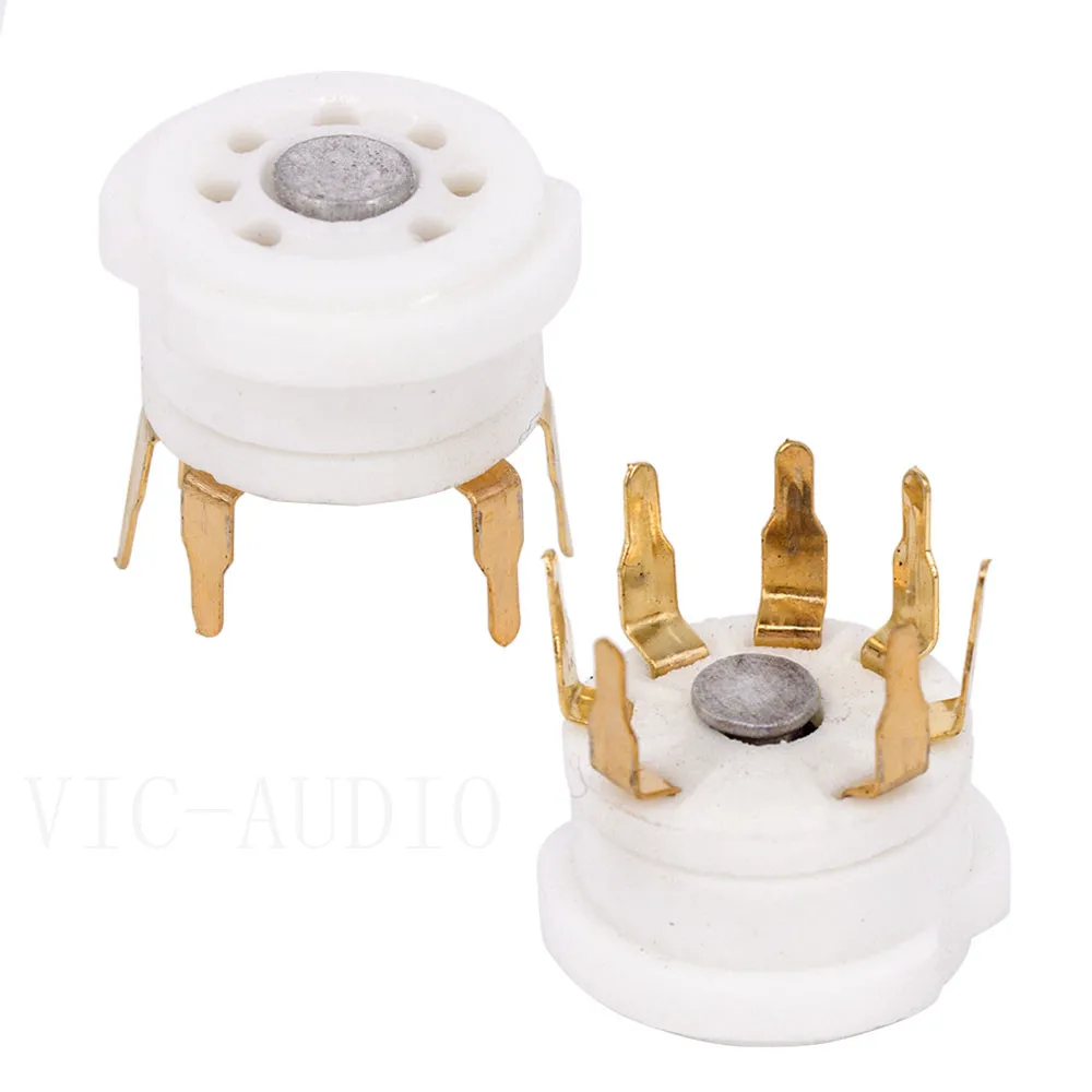 7Pin Tube Socket PCB Mount For 6Z4 6J1 EAA91 EC92 2P2 6X4 6J2 6J3 Vacuum Tube Amplifier Audio HIFI DIY