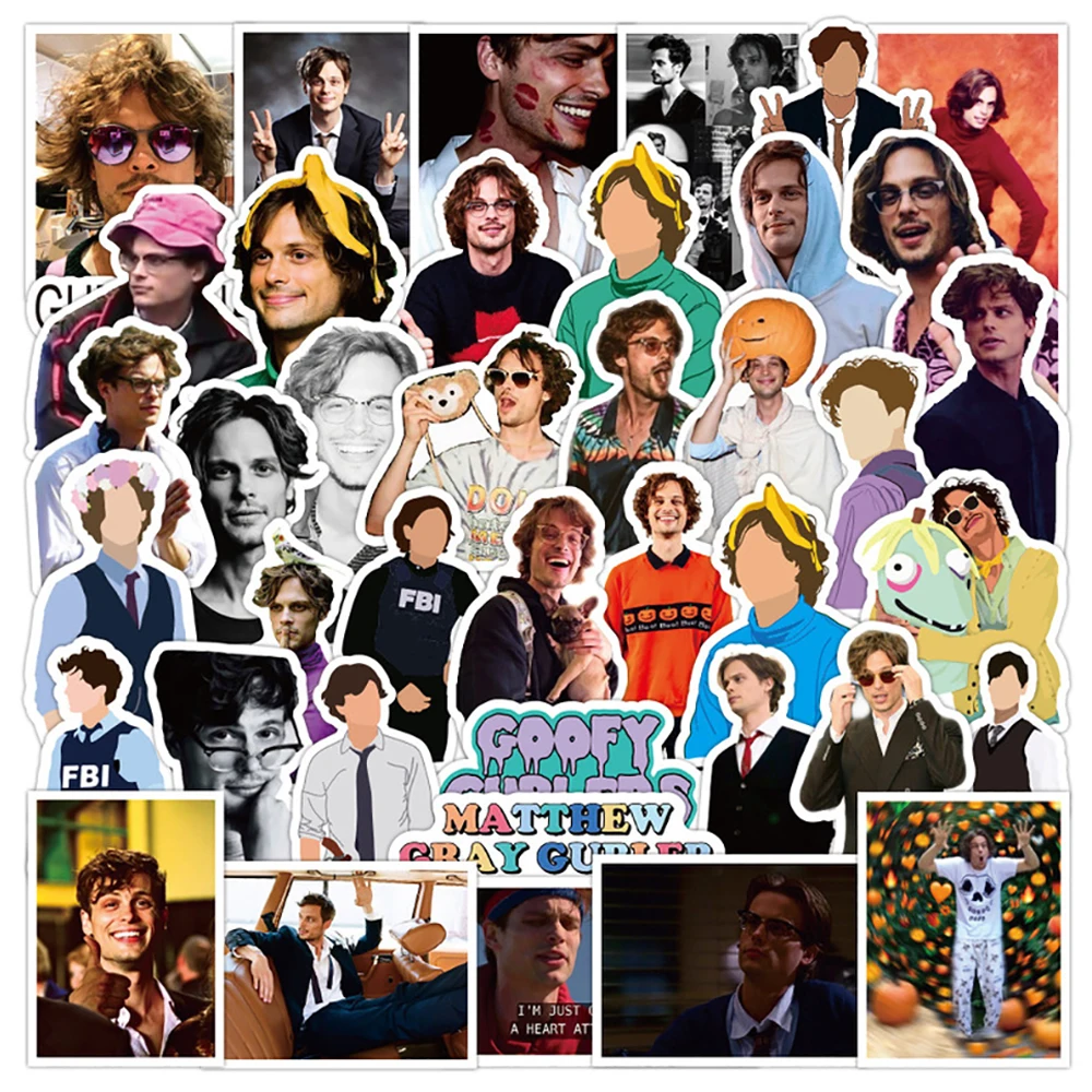 10/30/50PCS Actor Matthew Gray Gubler Stickers DIY Fridge Laptop Motorcycle Luggage Skateboard Graffiti Cool Decals Sticker