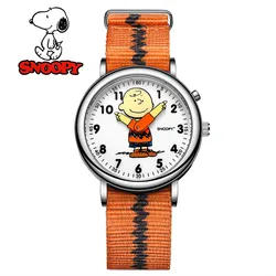 Snoopy-Reloj de pulsera de cuarzo informal para niños y niñas, cronógrafo de dibujos animados, moda Unisex, regalo bonito