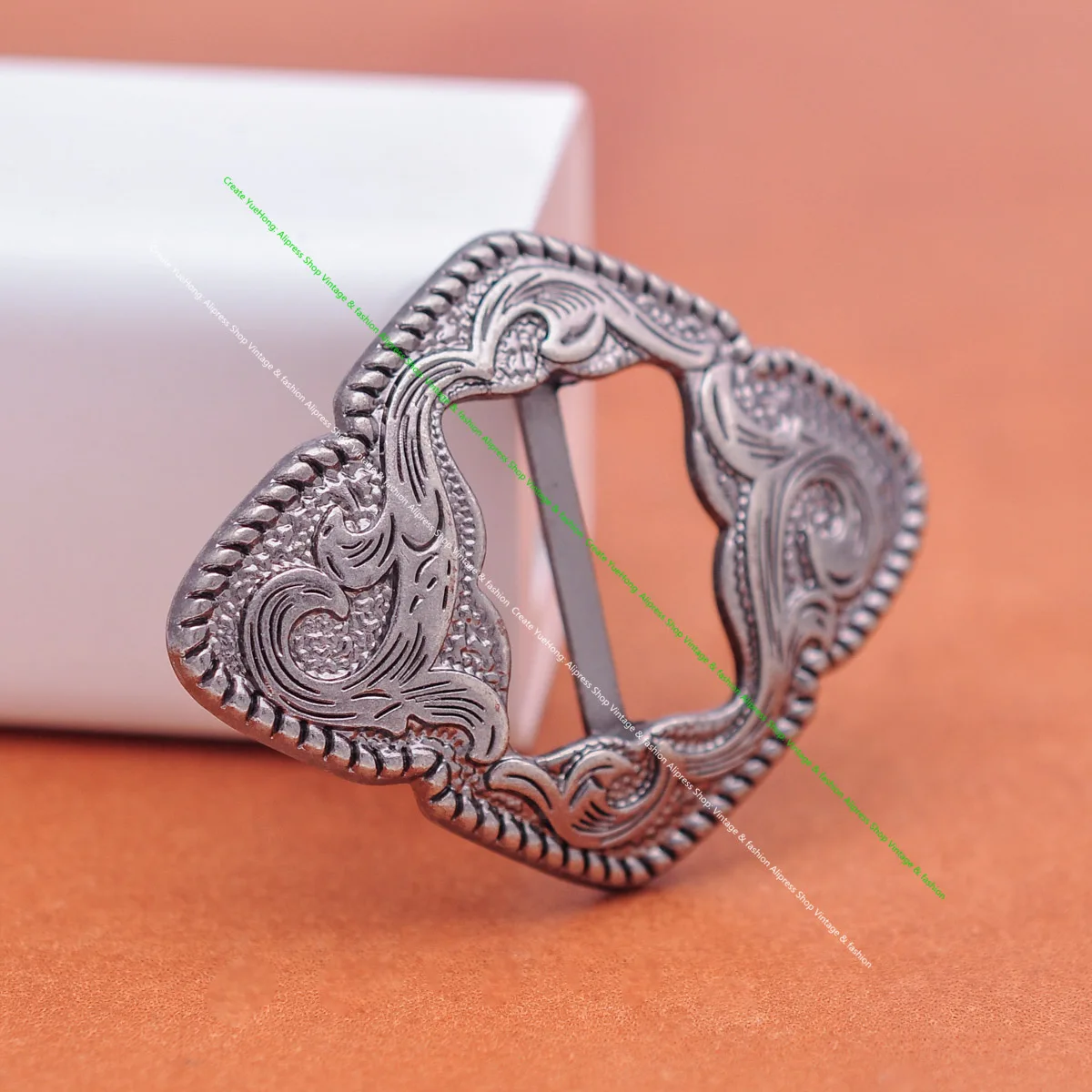 6x antike messing beschichtete Western Rodeo Blume geschnitzt Leder Handwerk Sattel Reiß nägel Halfter geschlitzt Concho Zaumzeug Gürtels chnalle Dekor – Detail 13