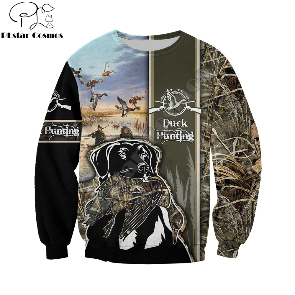 Beautiful Duck Hunting Logo 3D All Over Printed Unisex Deluxe Hoodie Men Sweatshirt Zip Pullover Casual Jacket Tracksuit KJ0305