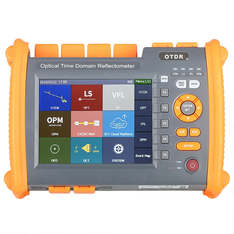 OTDR Fiber cable obstacle detector 1310/1550nm Fiber OTDR Optical Time Domain Reflectometer SM 32/30dB with VFL OPM Light Source