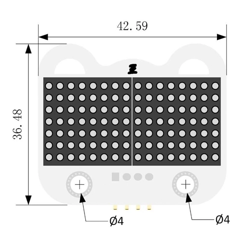 Micro:Bit 8x16 schermo del modulo a matrice V1.2 DC 3-5V connettore IIC a scorrimento-visualizzazione dei numeri lettere simboli per microbit