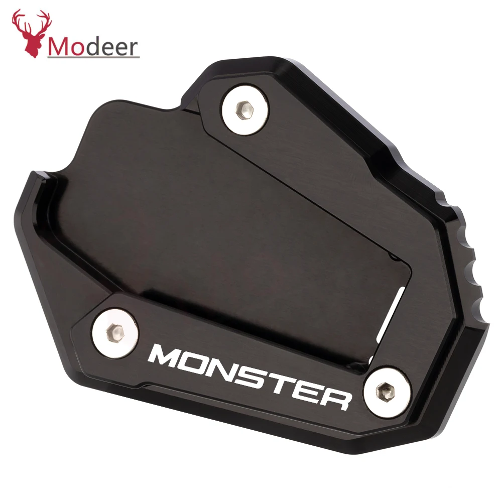 For Ducati monster 1200 1200S 1200R 821 Monster New Kickstand Side Stand Plate Pad Enlarge Extension Foot Plate Sidestand