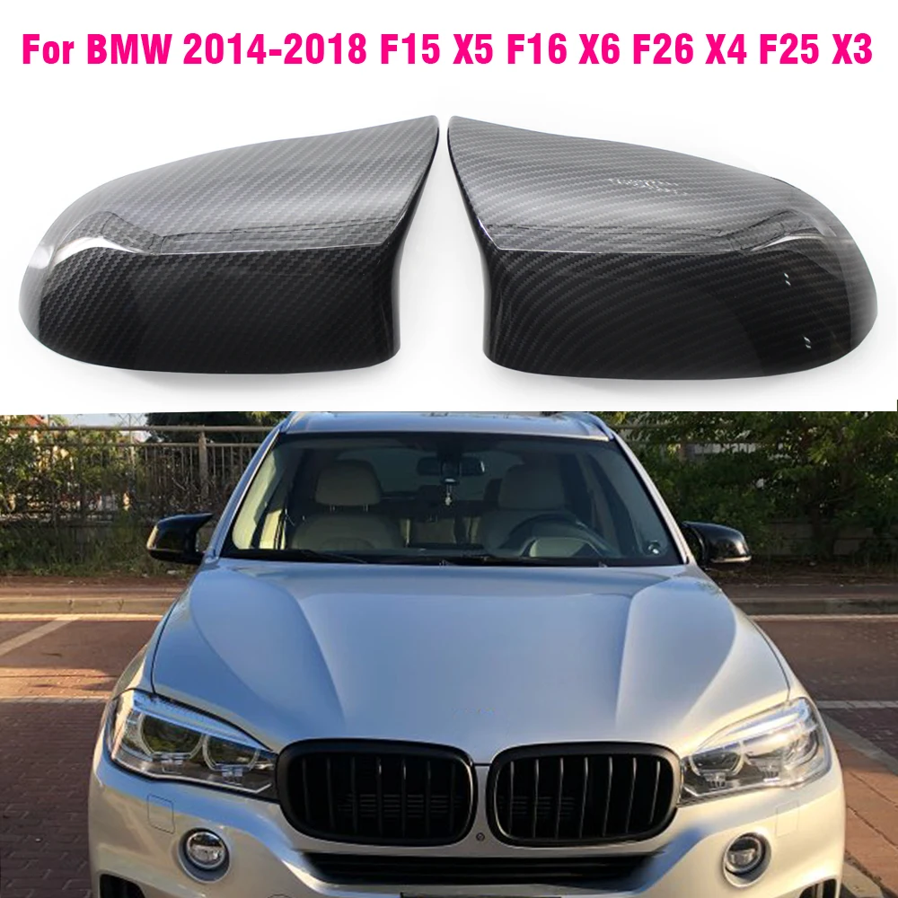 

Car Side Door Rearview Side Mirror Cover Cap For BMW F15 X5 F16 X6 F25 X3 F26 X4 Parts styling