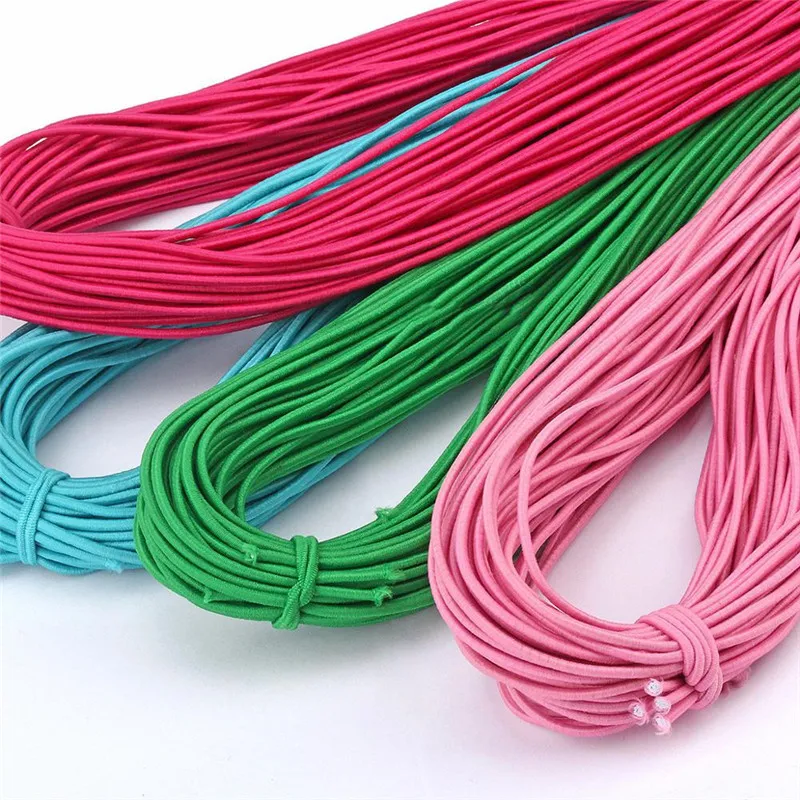 5yards 2mm Colorful High-Quality Round Elastic Band Round Elastic Rope Rubber Band Elastic Line DIY Sewing Accessories