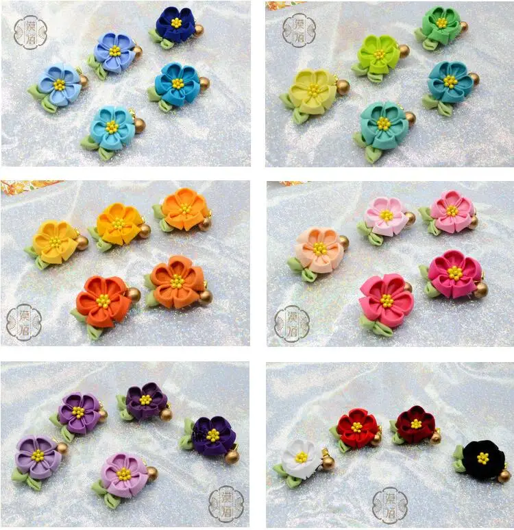 Wholesale Kimono Cotton Hairpin Woman Hair Multiple Colour Cosplay Hand-made Hair Accessories Cute Headdress Yukata Headwear