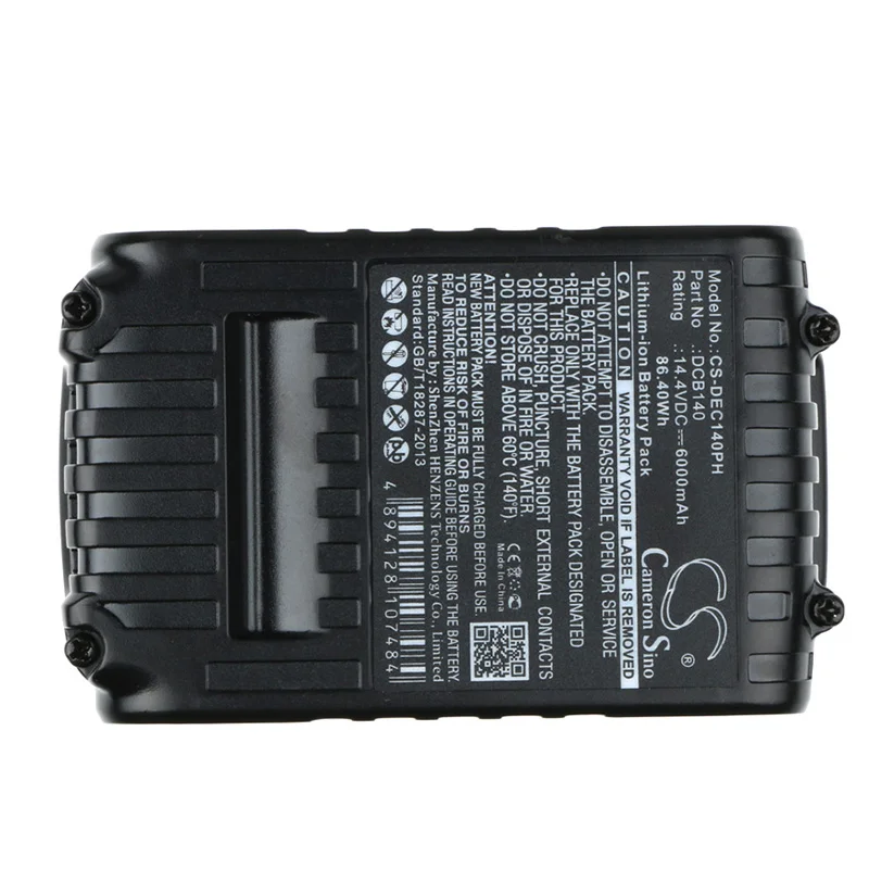 Batería de repuesto para herramientas eléctricas, pila para Dewalt DCB140, 143, 145, 140-XJ, compatible con Dewalt DCD720, 730C, 731, 732, 6000mAh