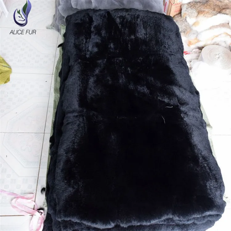 

Tanned Black Dyed Colorful Rex Rabbit Fur Pelts Plate for Jacket Coat Inner Lined with Wholesale Price