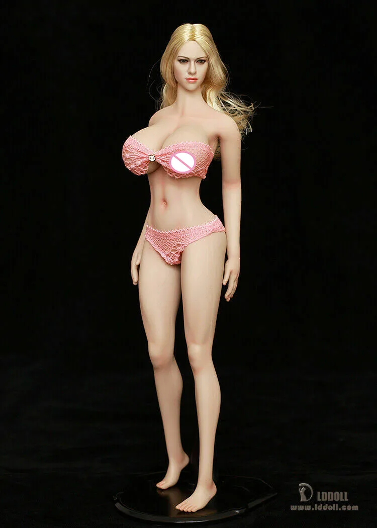 LDDOLL 1/6 Scale Girl Flexible Silicone Body 28XL Pink Pale Skin Seamless for 12